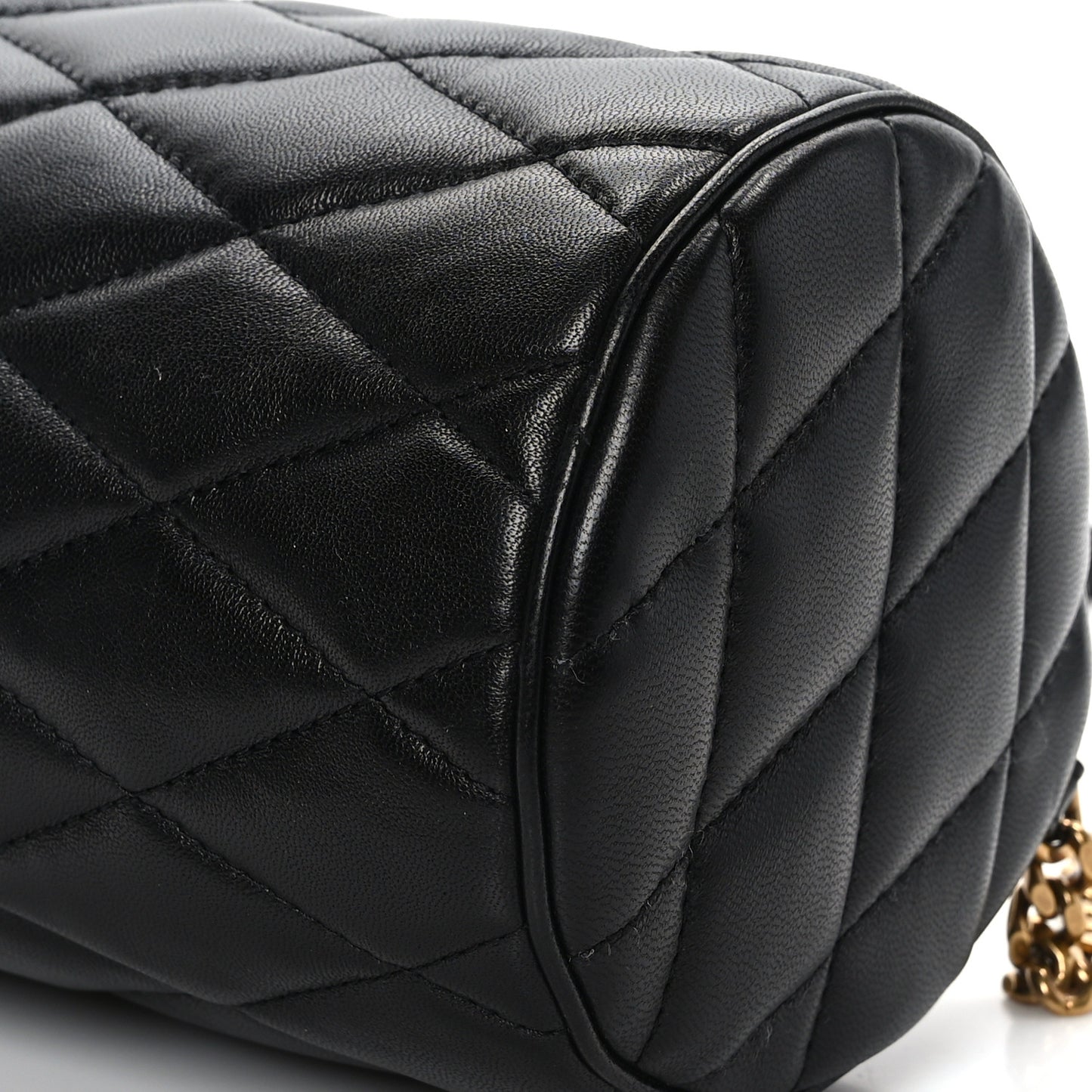 Lambskin Monogram Small Sade Tube Bag Black