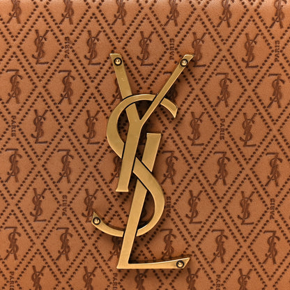 Saint Laurent Calfskin Monogram Take Away Box Dusty Vintage Brown Gold 8 of 11