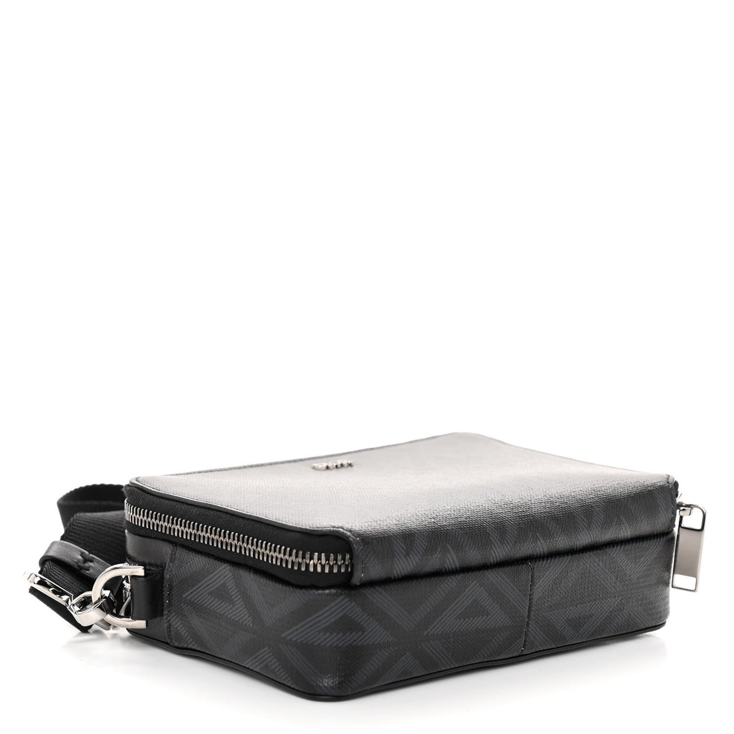 Coated Canvas CD Diamond Messenger Pouch Black