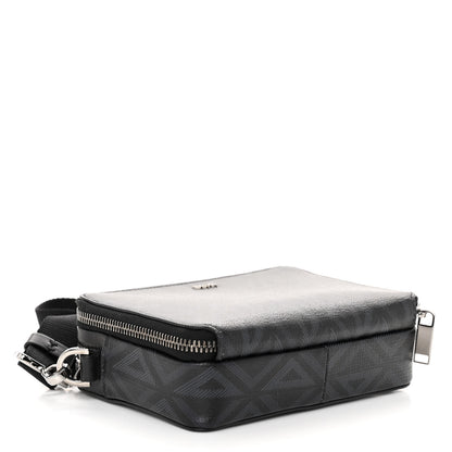 Christian Dior Coated Canvas CD Diamond Messenger Pouch Black 4 of 11