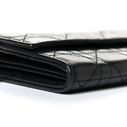 Christian Dior Lambskin Cannage Lady Dior Charm Wallet Black 5 of 8