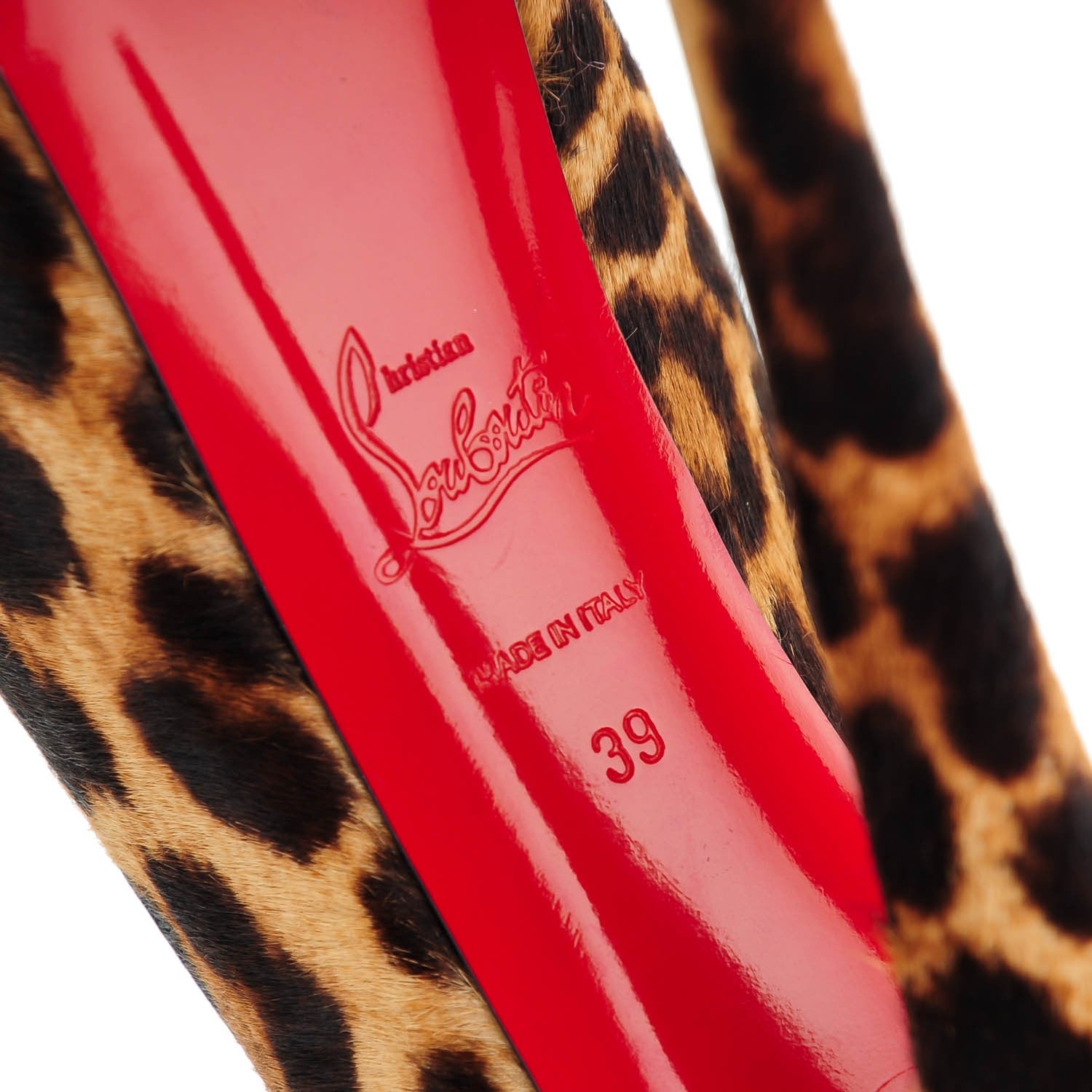 Christian Louboutin Calf Hair Leopard Print Daffodile 160 Pumps 39 Black 6 of 7