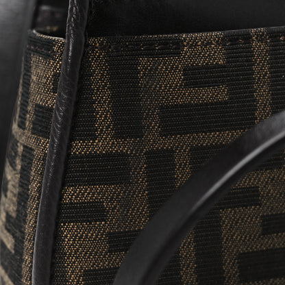 Fendi Fabric Jacquard Vitello Cher Cuoio FF 1974 Small Fendi C'mon Tobacco Moro Ebano 12 of 13