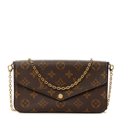 Louis Vuitton Monogram Pochette Felicie Chain Wallet Fuchsia 1 of 13