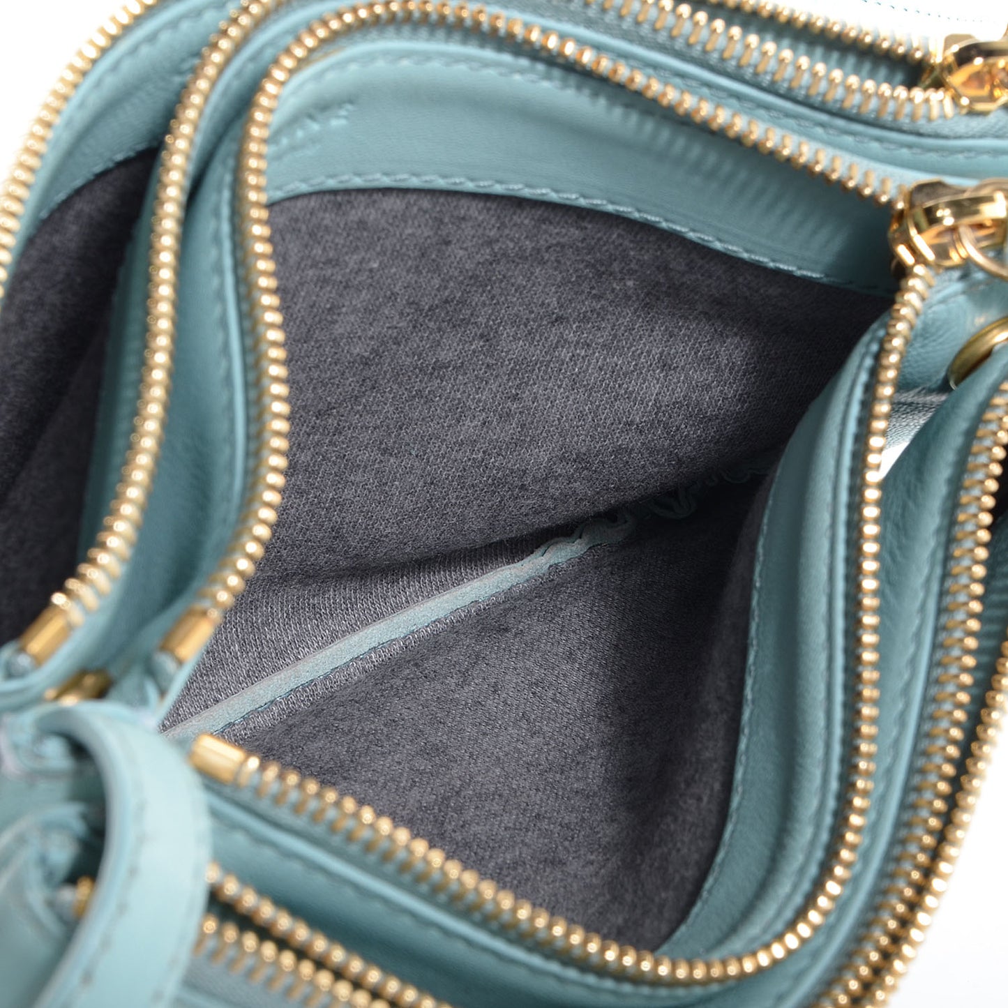 Lambskin Small Trio Crossbody Bag Glacier