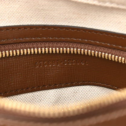 Gucci GG Supreme Monogram Azalea Calfskin Retro Interlocking G Messenger Shoulder Bag Beige Ebony Brown Sugar 7 of 12