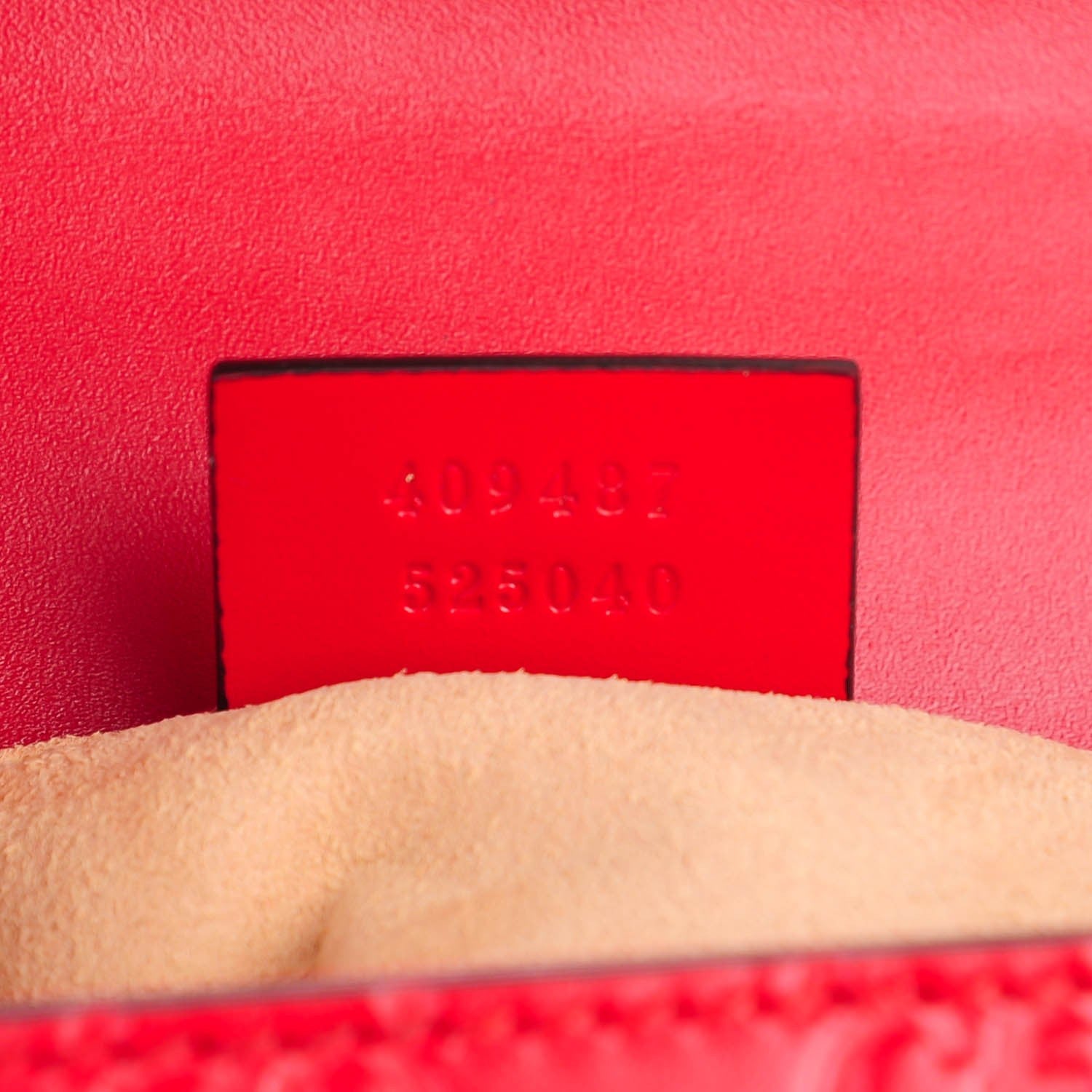 Gucci Guccissima Small Padlock Shoulder Bag Hibiscus Red 7 of 7