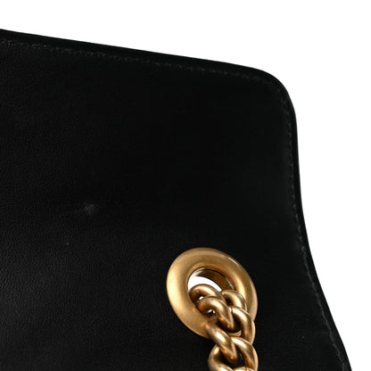 Gucci Calfskin Matelasse Medium GG Marmont Shoulder Bag Black 11 of 13