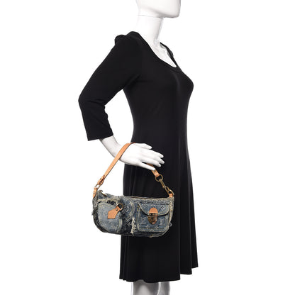 Louis Vuitton Denim Patchwork Pouchy Blue 3 of 14