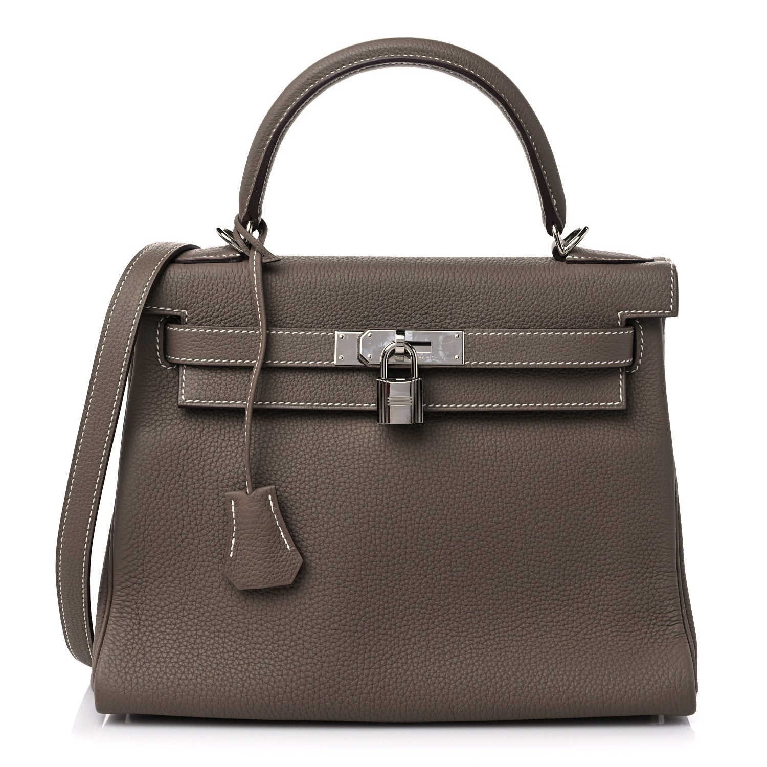 Hermes Togo Kelly Retourne 28 Etoupe 1 of 11