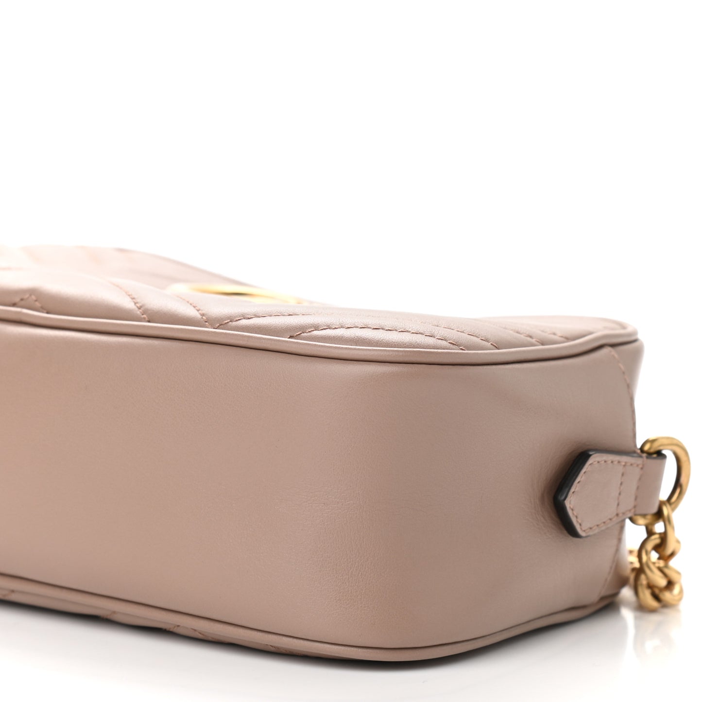 Calfskin Matelasse Small GG Marmont Chain Shoulder Bag Porcelain Rose