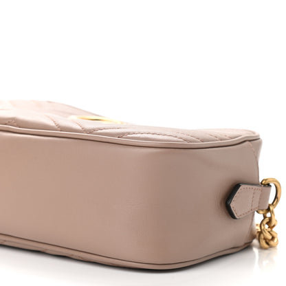 Gucci Calfskin Matelasse Small GG Marmont Chain Shoulder Bag Porcelain Rose 9 of 9