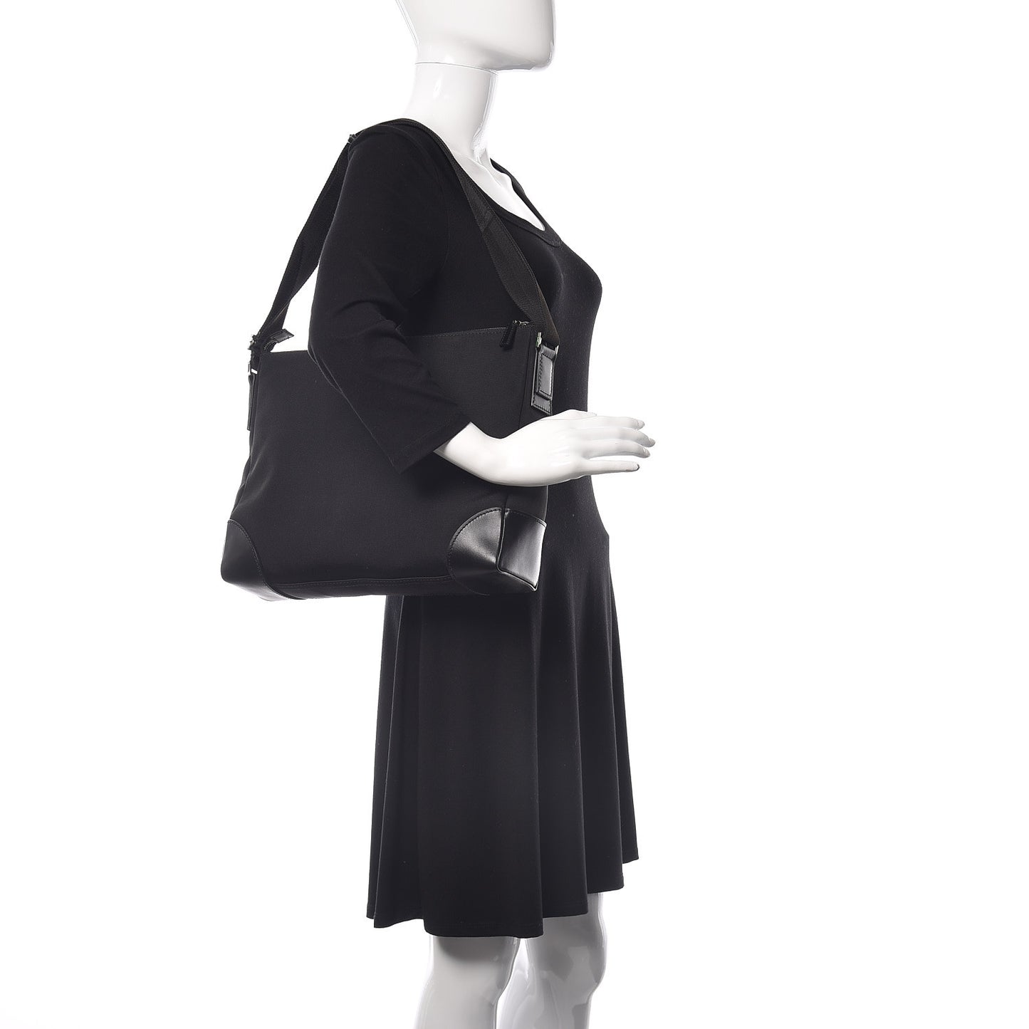 Techno Canvas Messenger Bag Black