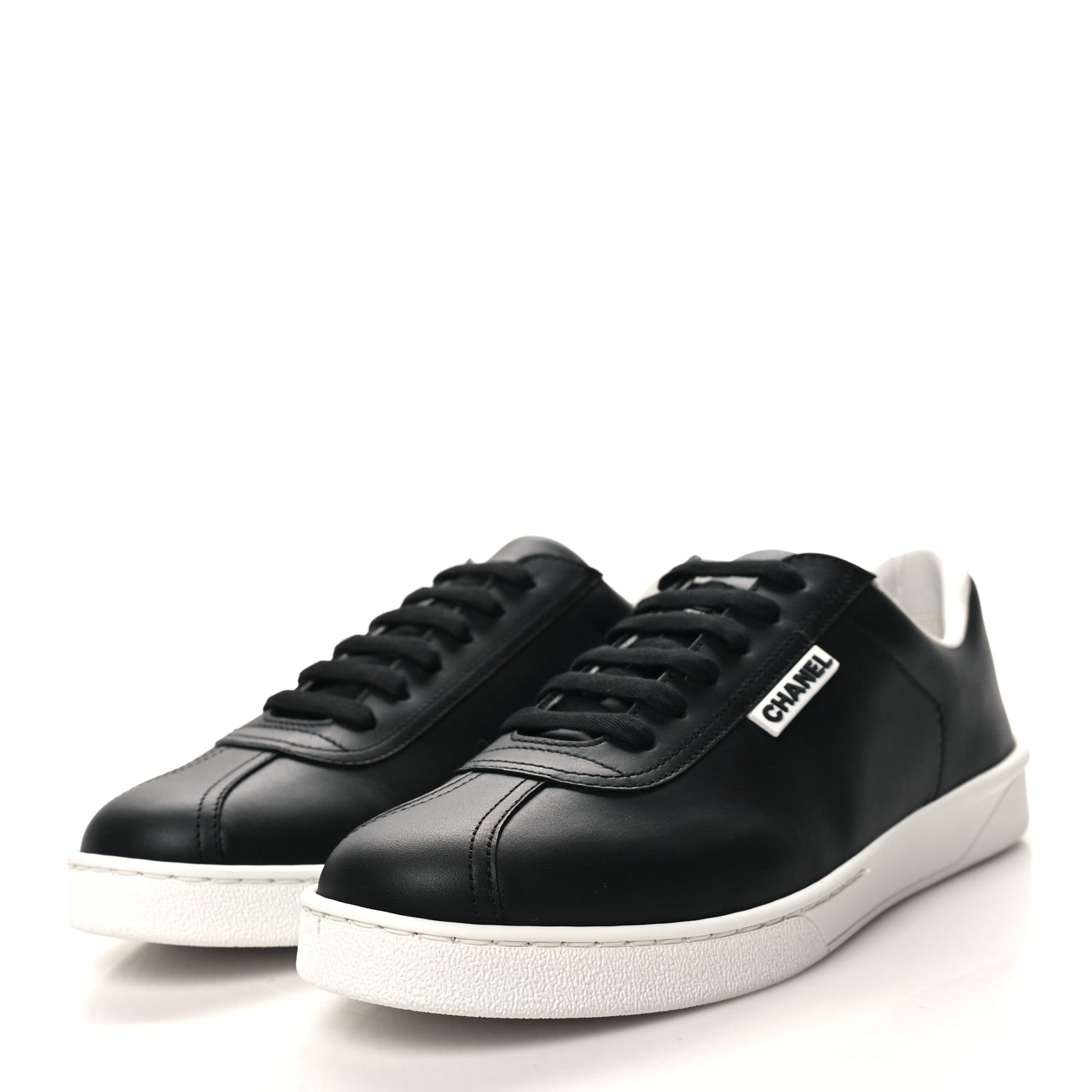 Chanel Calfskin CC Womens Sneakers 40 Black 3 of 8