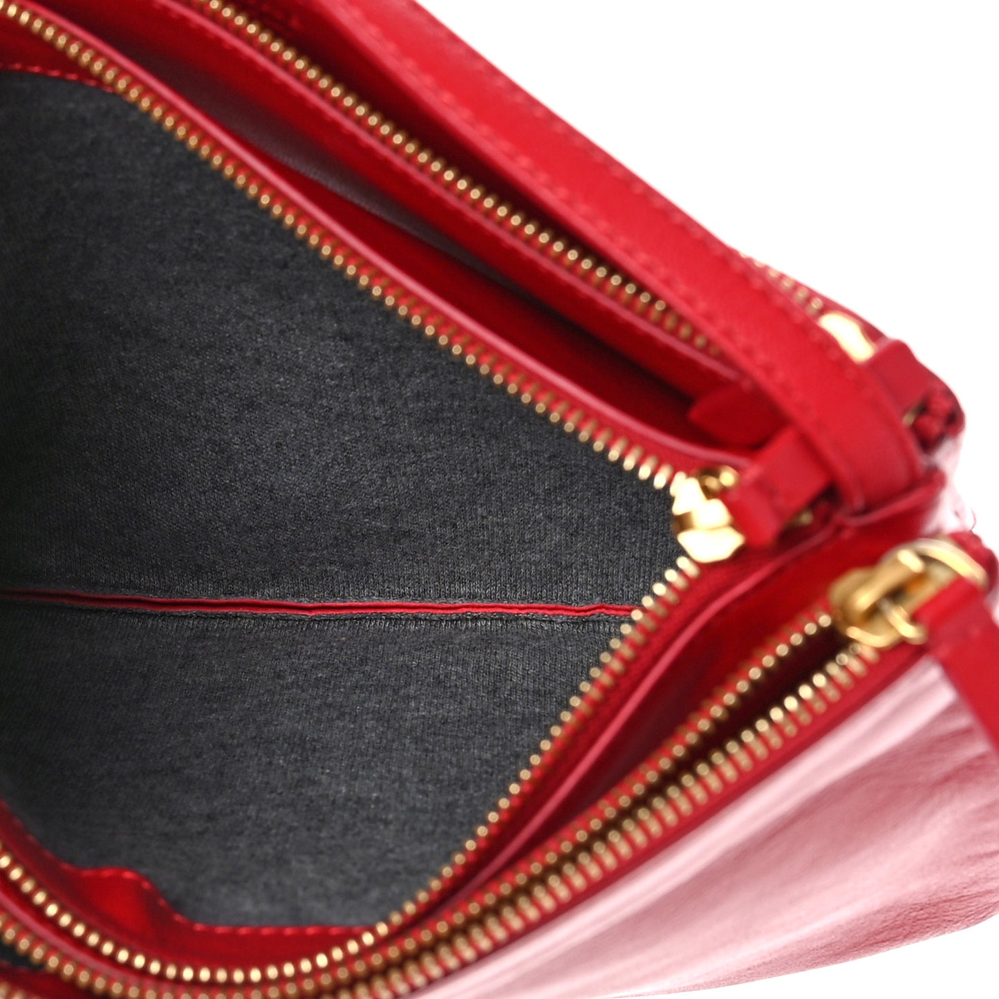 Lambskin Large Trio Crossbody Bag Red