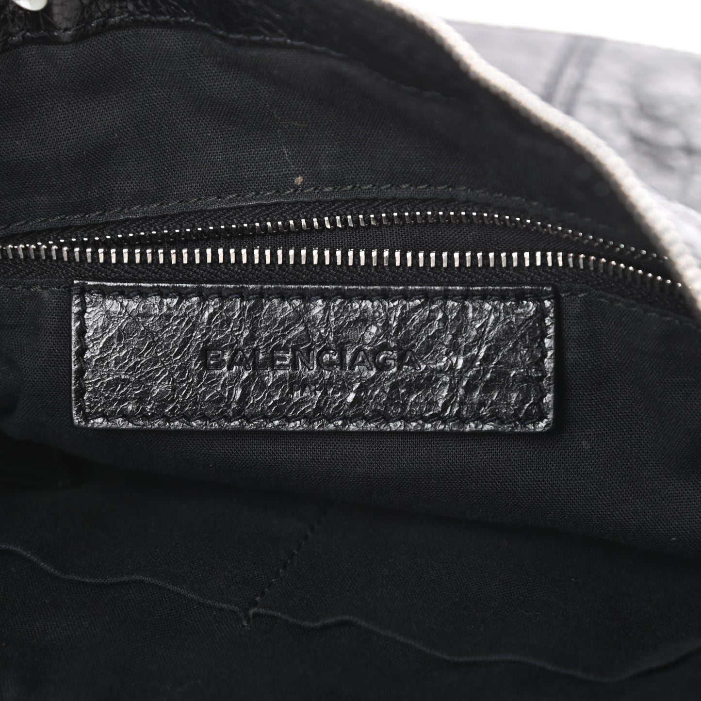 Agneau Classic Silver Hardware Flat Messenger Black