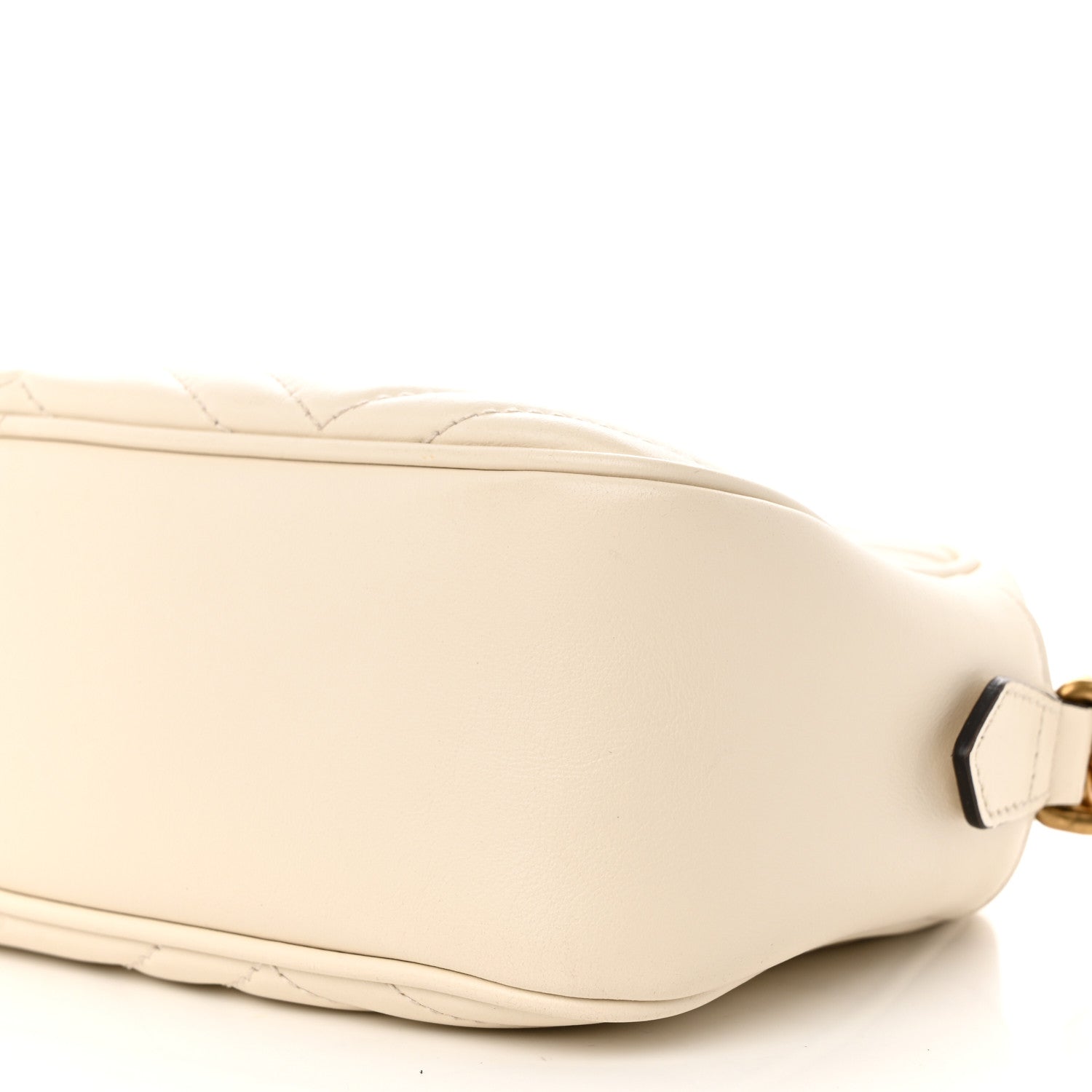 Gucci Calfskin Matelasse Small GG Marmont Chain Shoulder Bag White 10 of 10