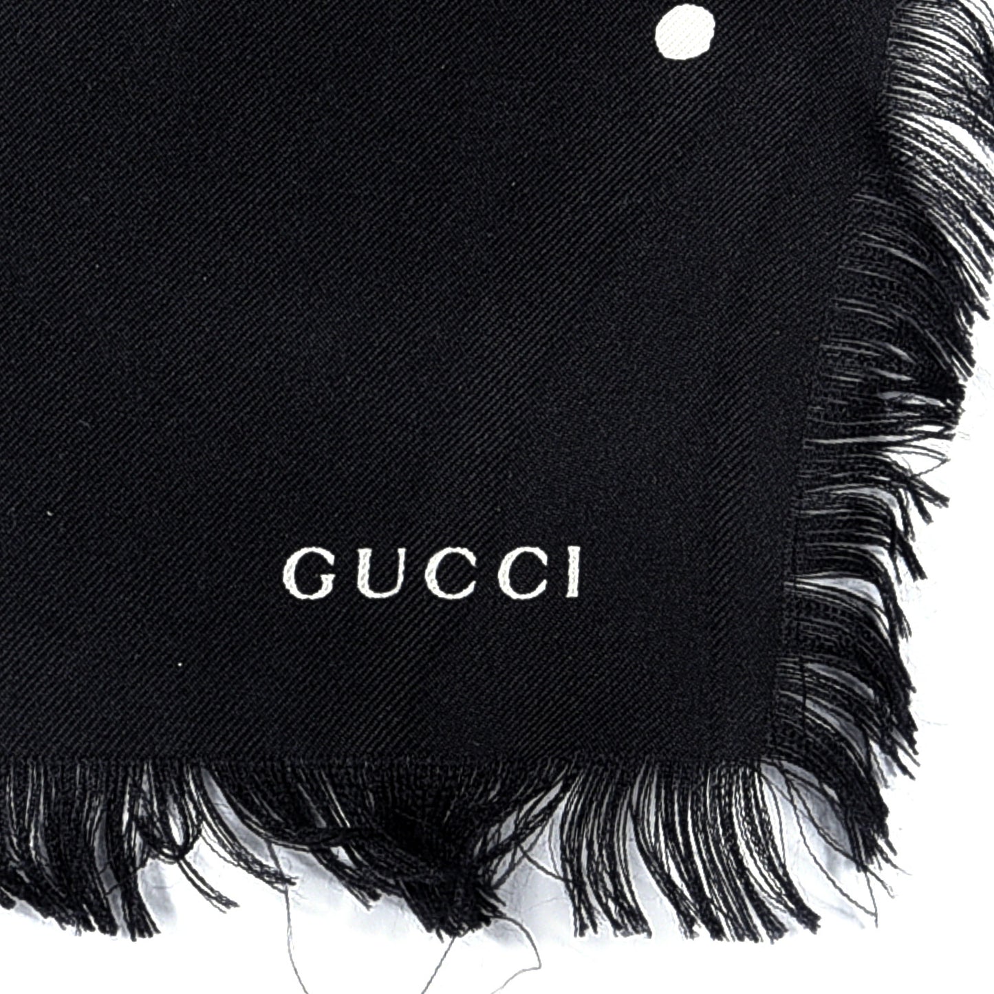 Wool Silk Space Animals Square Scarf Black