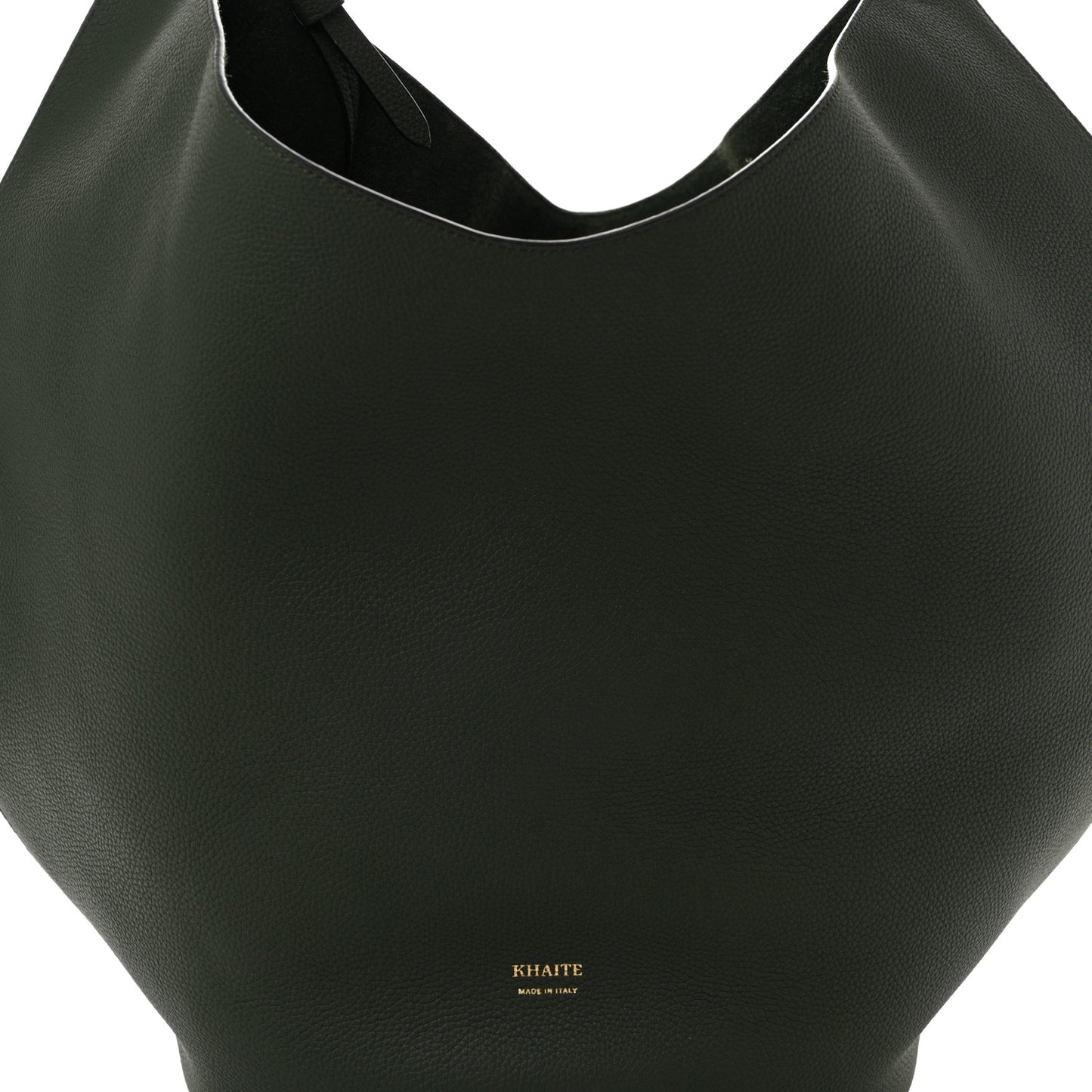 Pebbled Sport Calfskin Medium Lotus Tote Bottle Green