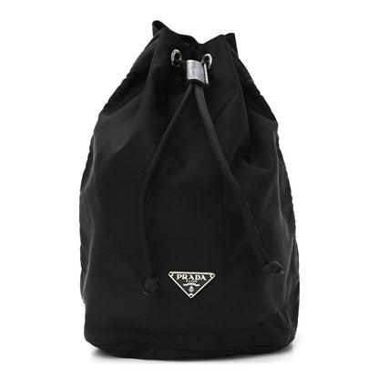 Prada Saffiano Tessuto Nylon Vela Bucket Wristlet Black 1 of 7