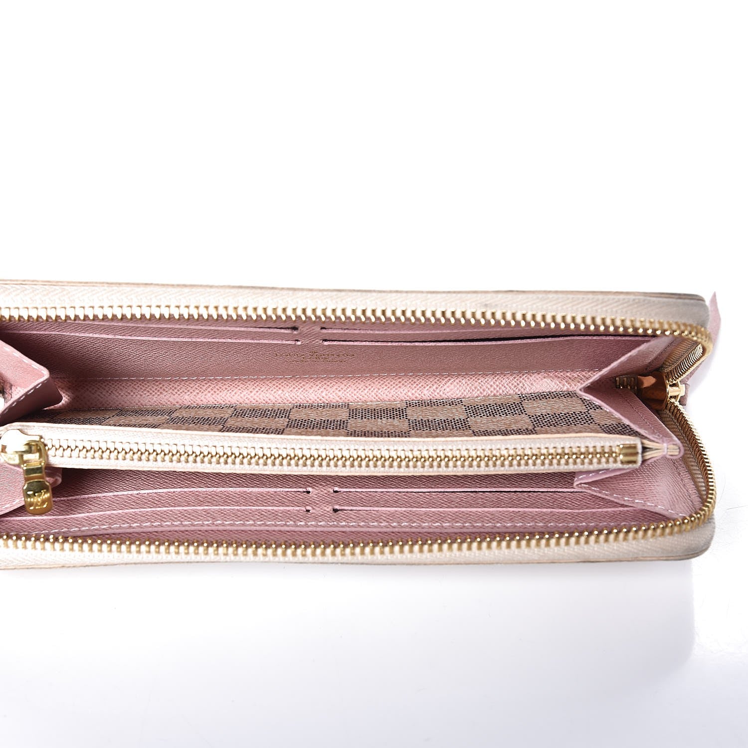 Louis Vuitton Damier Azur Clemence Wallet Rose Ballerine 5 of 8