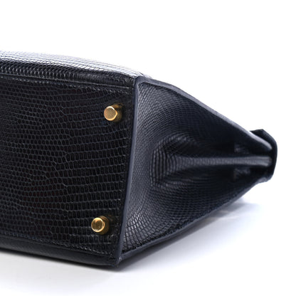 Hermes Lizard Kelly Sellier 32 Bleu Indigo 9 of 12