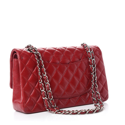Chanel Caviar Quilted Medium Double Flap Red 3 of 13