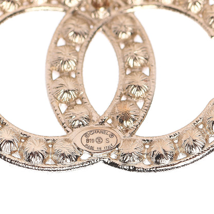 Chanel Crystal CC Earrings Gold 4 of 5