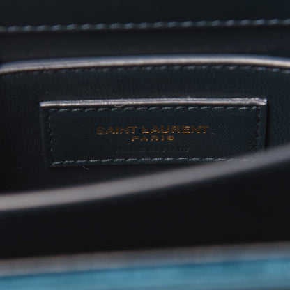 Saint Laurent Velvet Small Monogram Sunset Dark Ottanio 6 of 13