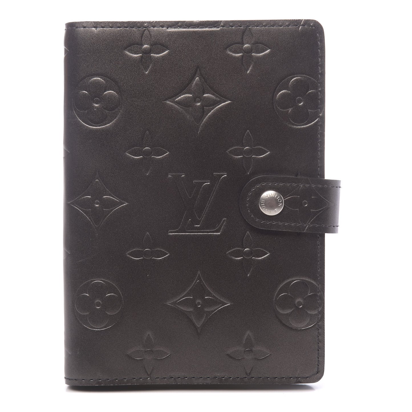 Mat Monogram Small Ring Agenda Cover Black