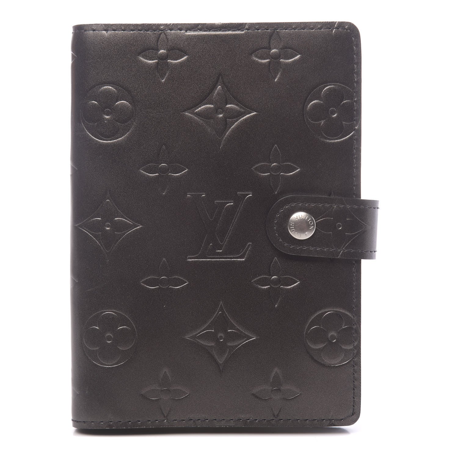 Louis Vuitton Mat Monogram Small Ring Agenda Cover Black 1 of 7