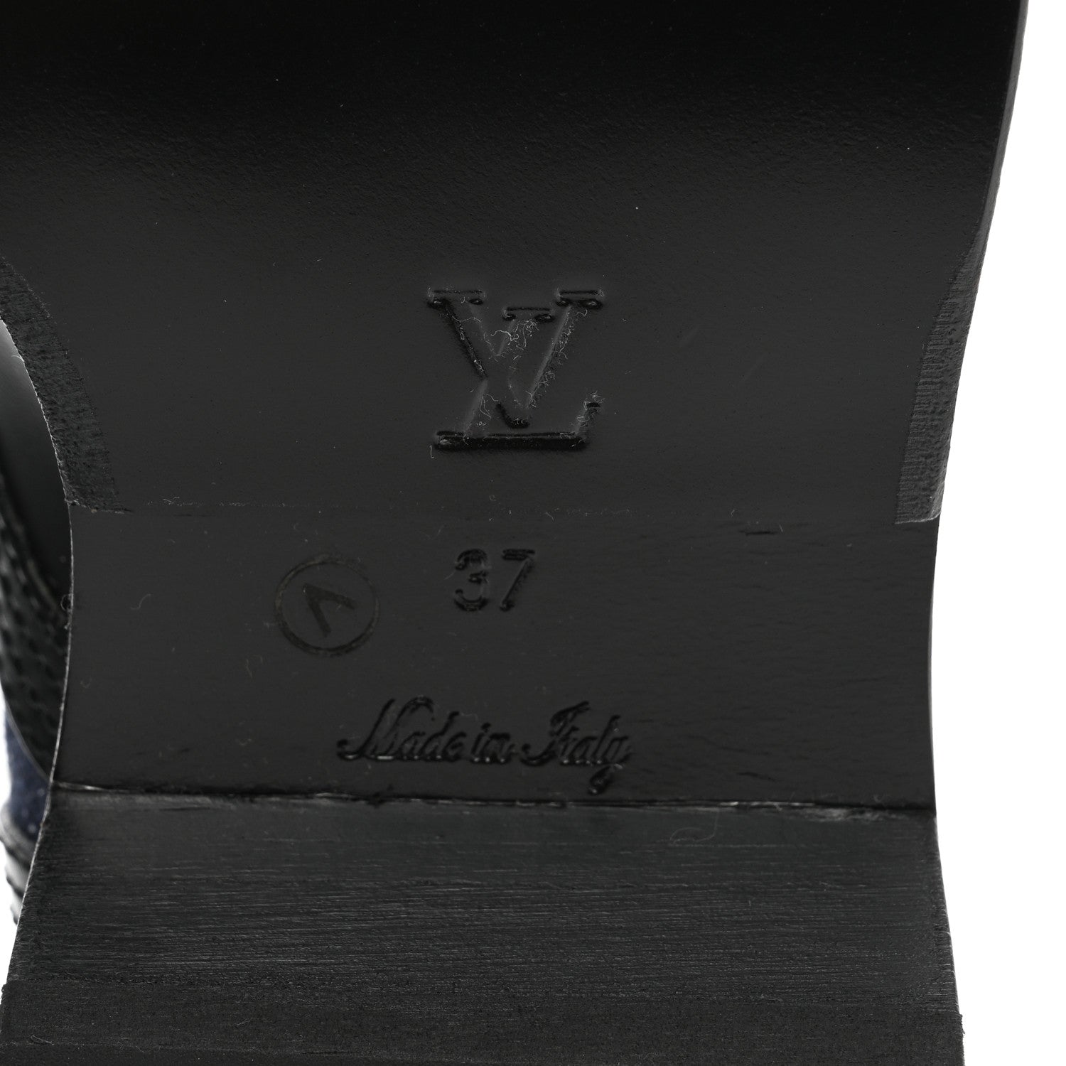 Louis Vuitton Denim Calfskin Monogram Metropolis Flat Ranger Boot 37 Navy Blue 9 of 9