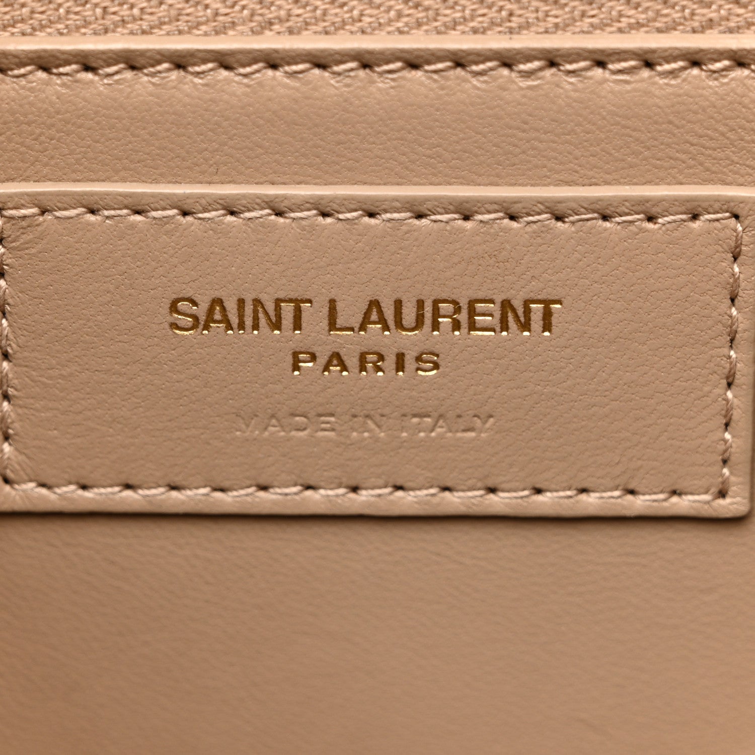 Saint Laurent Smooth Calfskin Le Carre Satchel Dark Beige 6 of 17
