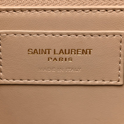 Saint Laurent Smooth Calfskin Le Carre Satchel Dark Beige 6 of 17