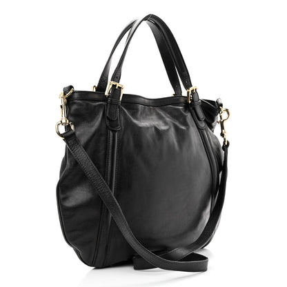Gucci Calfskin Medium Britt Tote Black 3 of 13