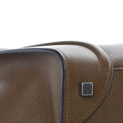 Celine Drummed Calfskin Mini Luggage Moss Green 9 of 14