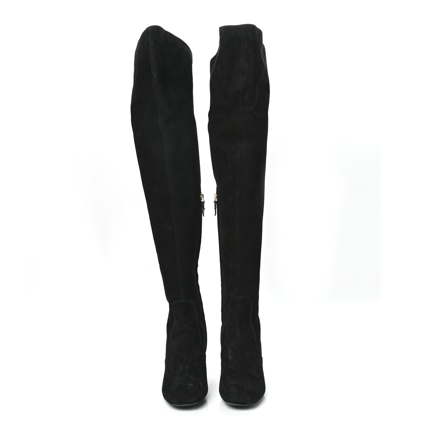 Louis Vuitton Suede Skyline Thigh High Boots 38.5 Black 2 of 6