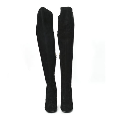 Louis Vuitton Suede Skyline Thigh High Boots 38.5 Black 2 of 6
