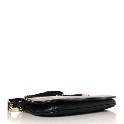 Gucci Roxy Calfskin Blondie Chain Shoulder Flap Bag Black 4 of 8