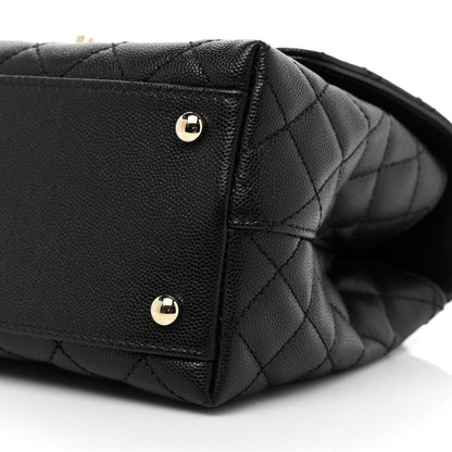 Chanel Caviar Quilted Small Coco Handle Flap Black 9 of 14