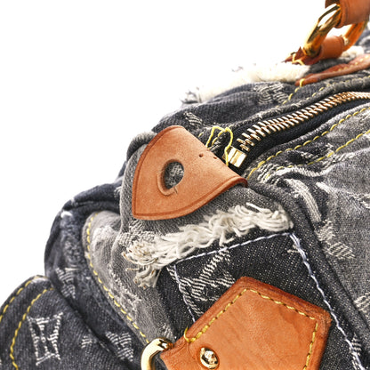 Louis Vuitton Denim Patchwork Speedy 30 Grey 14 of 17