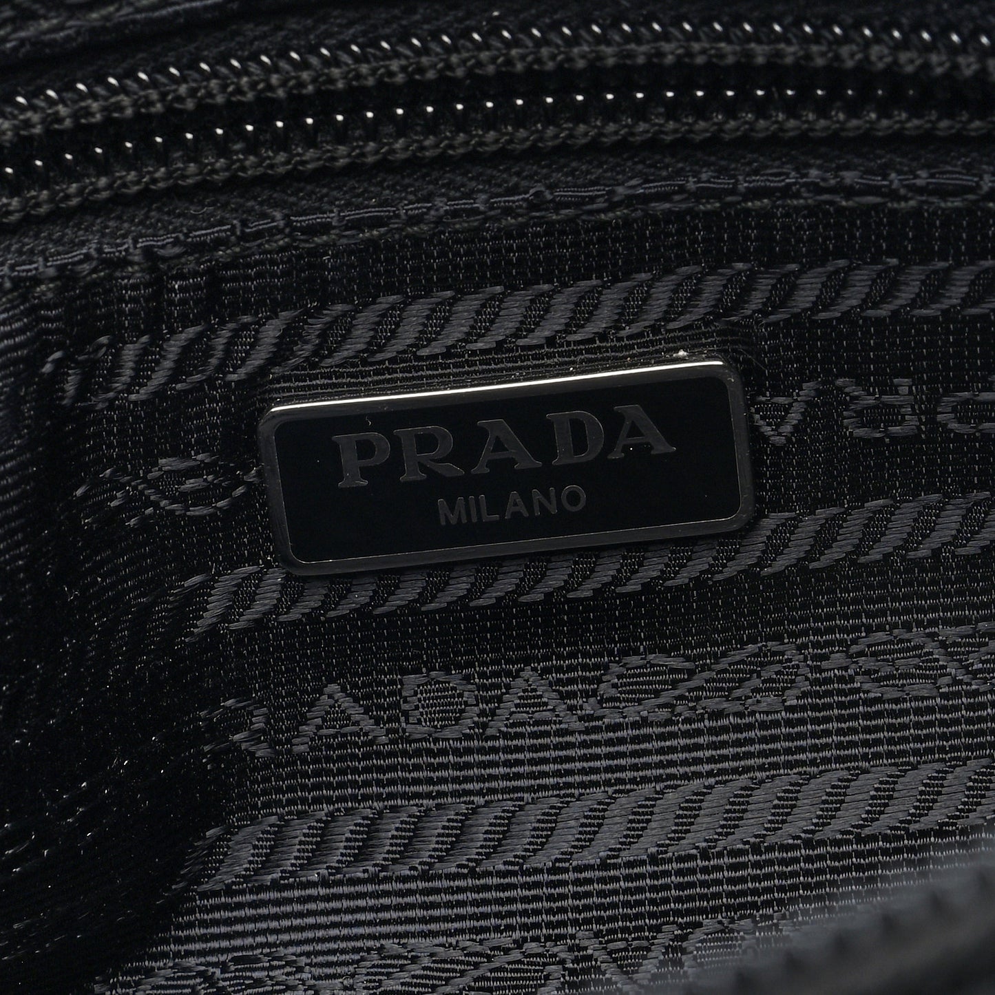 Re-Nylon Vela Saffiano Wristlet Black