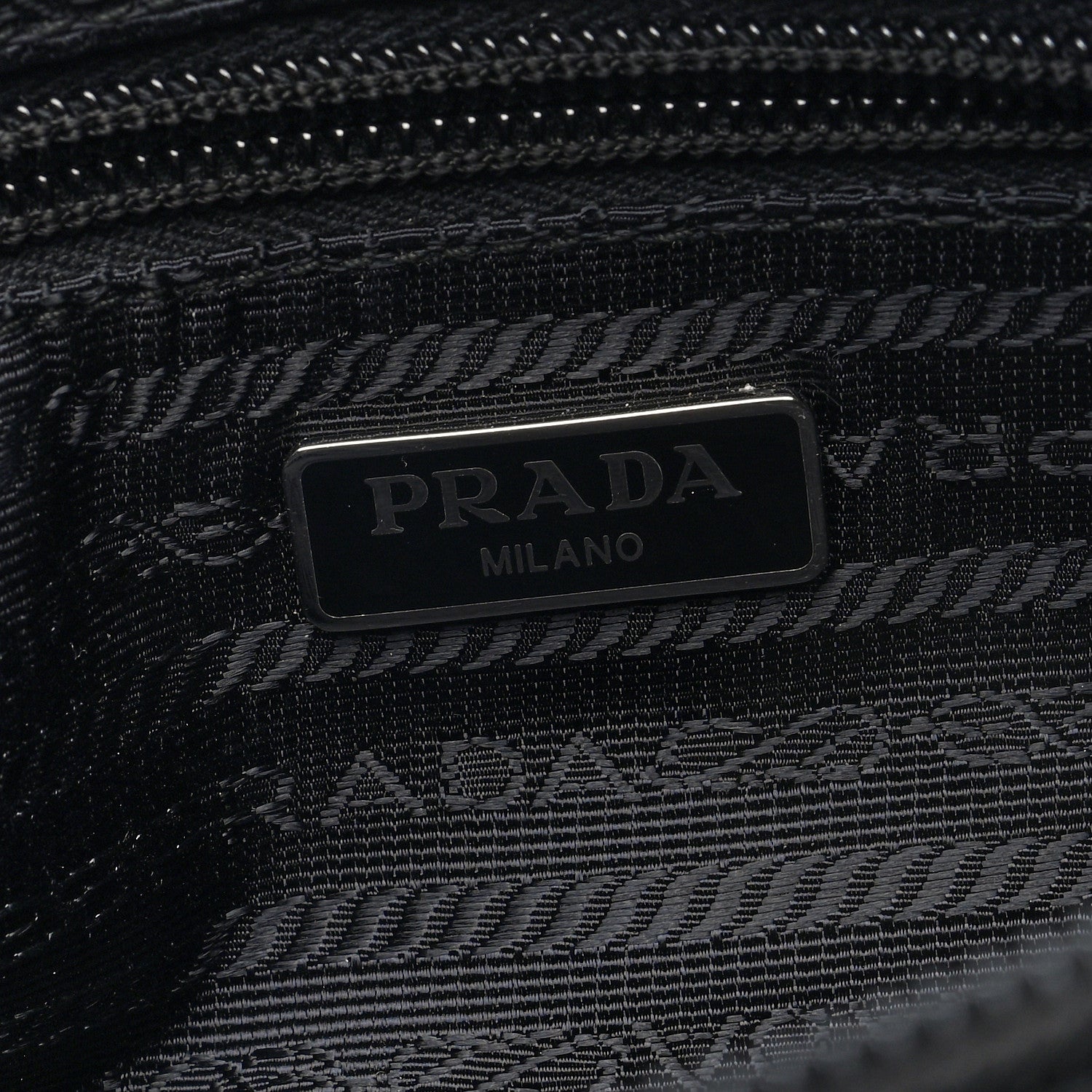 Prada Re-Nylon Vela Saffiano Wristlet Black 6 of 7