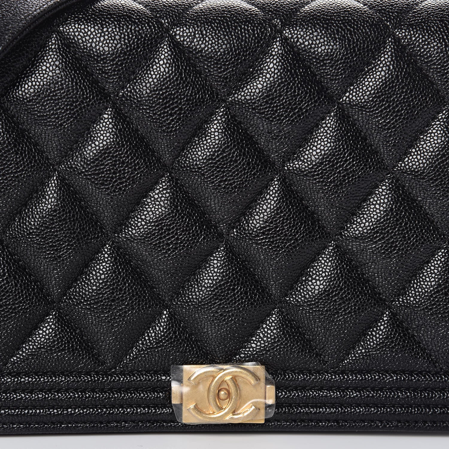 Chanel Caviar Quilted Boy Wallet On Chain WOC Black 12 of 15