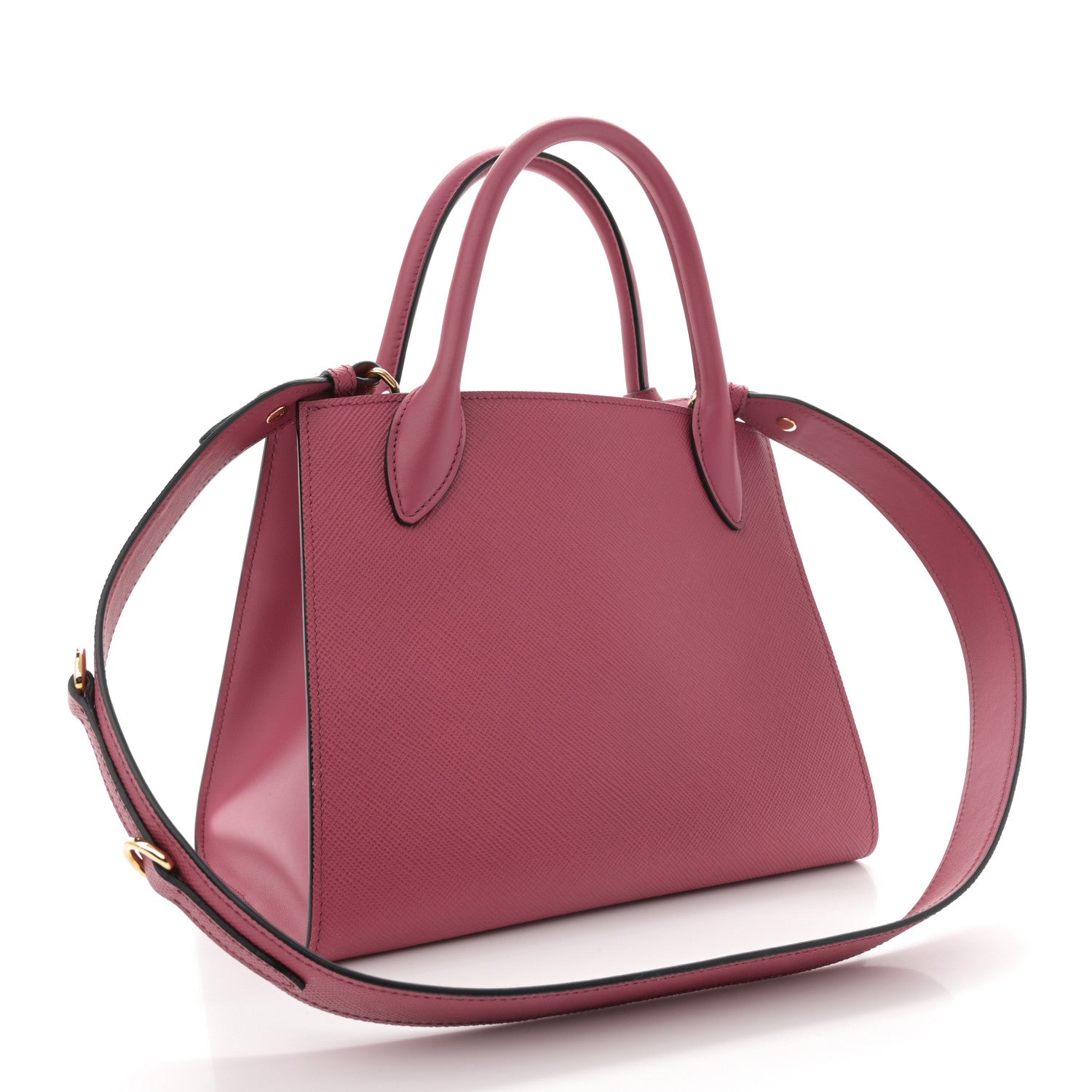 Prada Saffiano Cuir Calfskin Small Monochrome Top Handle Tote Bruyere 2 of 11