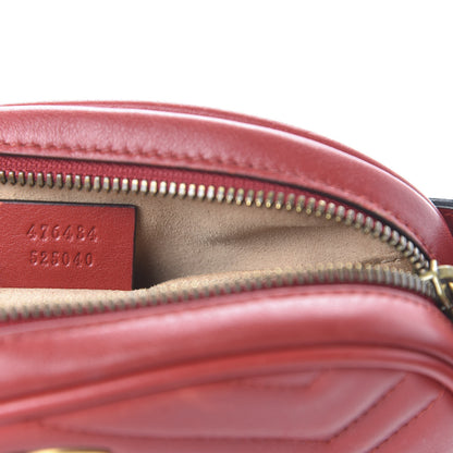 Gucci Calfskin Matelasse GG Marmont Belt Bag 95 38 Hibiscus Red 9 of 11