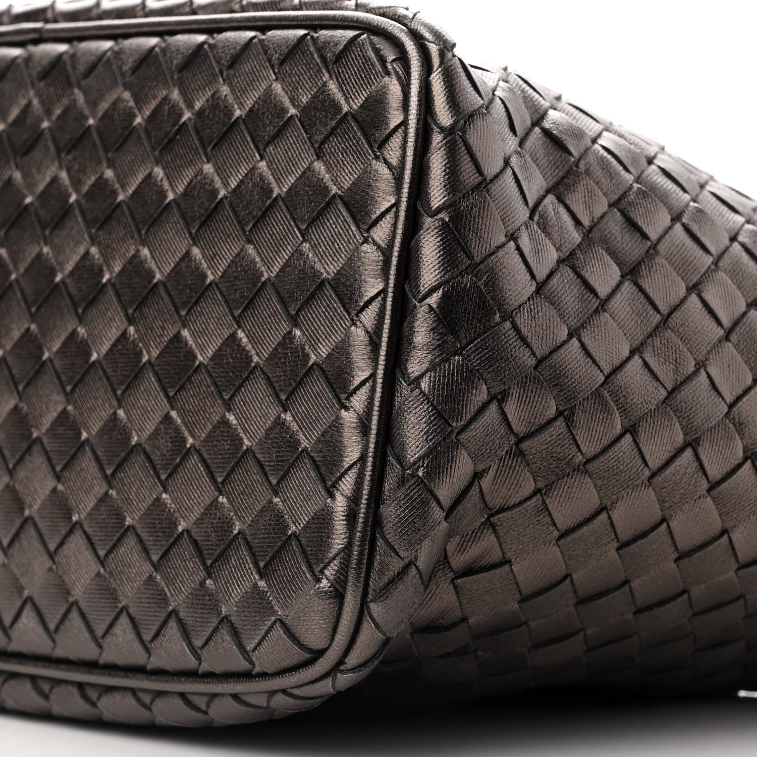 Bottega Veneta Metallic Nappa Intrecciato Small Shoulder Bag Brunito 10 of 10