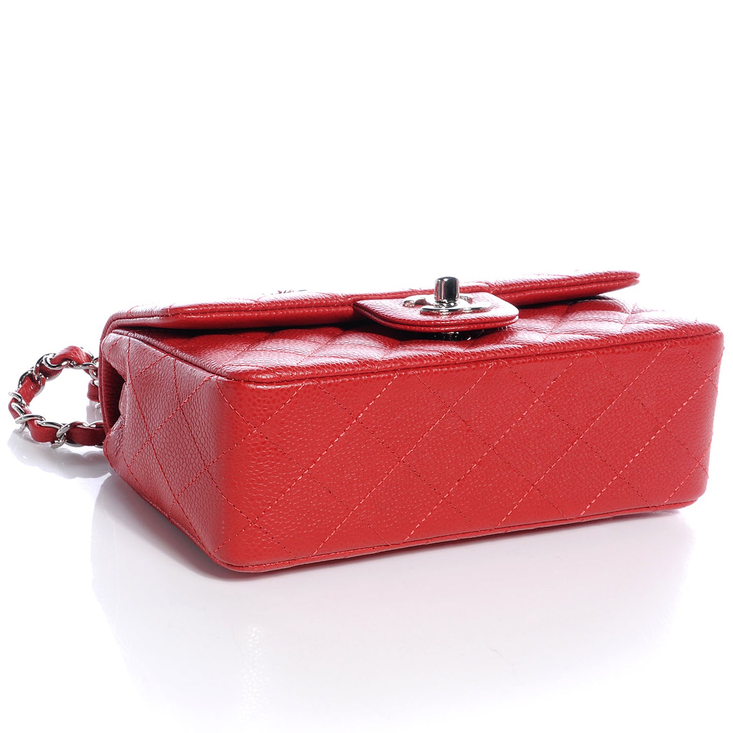 Caviar Quilted Mini Flap Red