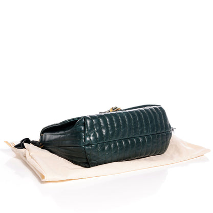 Lanvin Leather Quilted Happicolo Shoulder Bag Forest 4 of 8