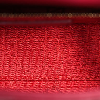 Christian Dior Lambskin Cannage Mini Lady Dior Red 5 of 11